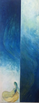 Blaue Stunde / 60 x 150 cm