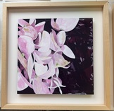 Fragile / Aquarell und Acryl auf/hinter Glas / 40 x 40 cm (gerahmt)