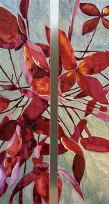 End of Beginning / Aquarell auf Holz / 2er-Serie, je 10 x 40 cm